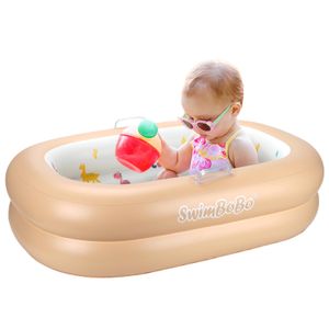 Bañera inflable para bebé, ayuda a la bañera de recién nacidos a niños pequeños con bomba de aire