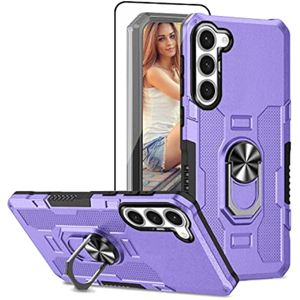 Funda compatible con Samsung Galaxy S22 con protector de pantalla HD, cubierta de protección