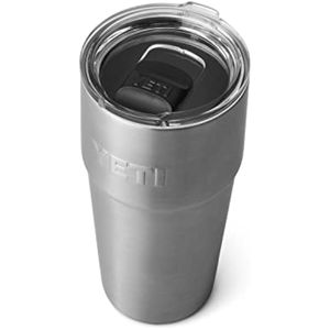YETI Rambler - Pinta apilable de 16 onzas, aislada al vacío, acero inoxidable con tapa MagSlider,