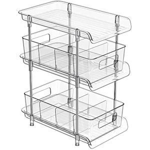 Paquete de 3 organizadores y almacenamiento para debajo del fregadero, organizador de baño