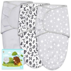 Cute Castle Paquete de 3 sacos de dormir para bebé, caja perfecta, saco de envolver para recién