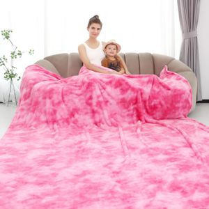obinsm Manta cálida rosa suave de forro polar para cama