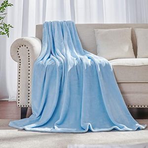 JIAHANNHA - Manta de forro polar de felpa color azul marino (50x60 pulgadas), manta de franela súper