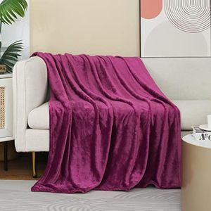 JIAHANNHA - Manta de forro polar de felpa color azul marino (50x60 pulgadas), manta de franela súper