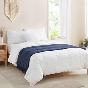 Bourina - Manta decorativa de punto para sofá, suave, texturizada, de color liso, de 50 x 60