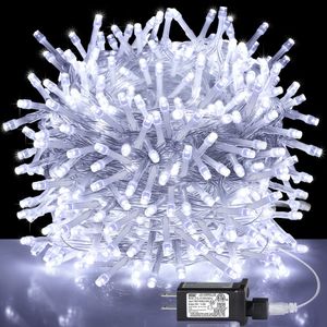 kemooie 500 LED Christmas Lights, 164FT 8 Lighting Modes Plug in Waterproof LED String Lights for