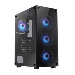 Gabinete MLOGIX Obsidian Sin Fuente RGB Fan