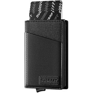 DUGRAFT Cartera para tarjetas con ventana de identificación, para hombre, bloqueo RFID, minimalista,