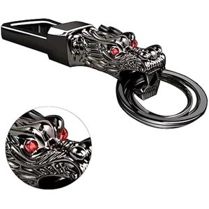 HTKCRX Llavero de dragón con forma de ventilador de coche resistente de aleación de zinc para
