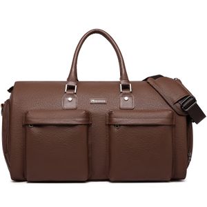 Modoker Bolsa de cuero convertible para ropa, bolsas de mano para viajes, bolsa de lona impermeable