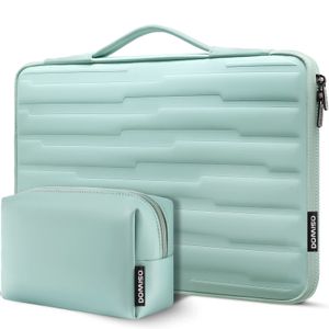 DOMISO Funda protectora para laptop de 17.3 pulgadas resistente a los golpes con asa, compatible con