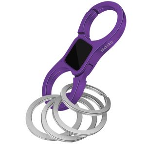 Idakekiy Llavero de liberación rápida con 4 llaveros, organizador de llavero de coche resistente