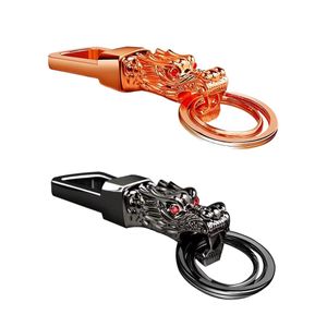 HTKCRX Llavero de dragón con forma de ventilador de coche resistente de aleación de zinc para