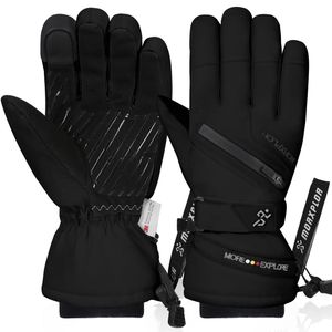 MORXPLOR Guantes de nieve de esquí de invierno para hombres y mujeres, impermeables, resistentes al