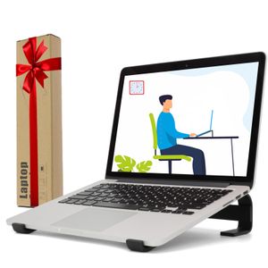KYQEE Elevador de computadora portátil para escritorio, soporte ergonómico de aluminio para
