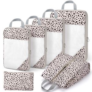 Juego de 8 cubos de embalaje para maletas, cubos de embalaje con bolsa de zapatos, bolsa de