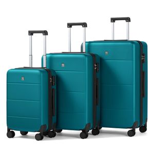 Hanke Maleta de equipaje de viaje rígida con rueda giratoria y bloqueo TSA, funda de viaje ligera