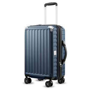 LUGGEX Equipaje de mano de 22 x 14 x 9 aprobado por aerolíneas con ruedas giratorias, maleta rígida