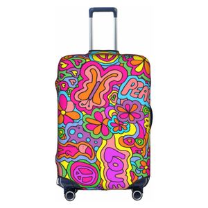 FINOWIN Funda para equipaje de viaje, protector de maleta, colorido arco iris, lavable, funda