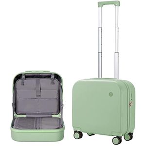 Mixi - Maleta con ruedas giratorias, de policarbonato, rígida, con cubierta y cerradura TSA, estuche