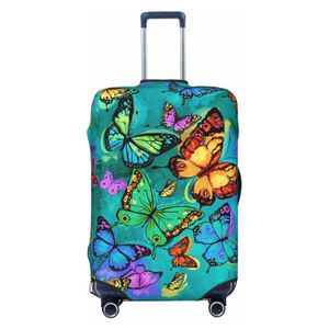 FINOWIN Funda para equipaje de viaje, protector de maleta, colorido arco iris, lavable, funda