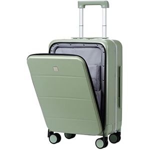 MILADA Maleta de equipaje con bolsillo frontal para laptop, equipaje de mano de 18 pulgadas, 20