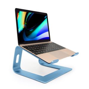 Soporte para laptop, soporte ergonómico de aluminio para computadora portátil, elevador desmontable