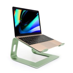 Soporte para laptop, soporte ergonómico de aluminio para computadora portátil, elevador desmontable