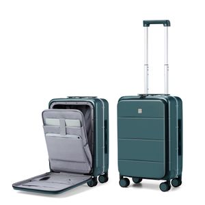 MILADA Maleta de equipaje con bolsillo frontal para laptop, equipaje de mano de 18 pulgadas, 20