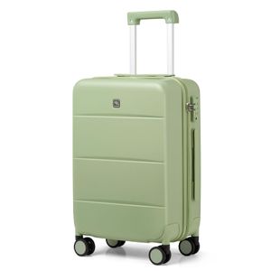 Hanke Maleta de equipaje de viaje rígida con rueda giratoria y bloqueo TSA, funda de viaje ligera