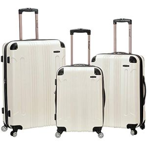 Rockland London Equipaje con carcasa rígida con ruedas, Blanco), F190-WHITE