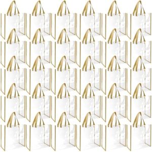Eccliy Paquete de 30 bolsas transparentes de 12 x 12 x 6 pulgadas, aprobadas para estadios, bolsas