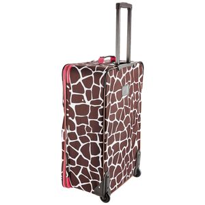 Rockland Vara Softside - Juego de equipaje vertical de 3 piezas, Rosado con puntos, Vara Softside -