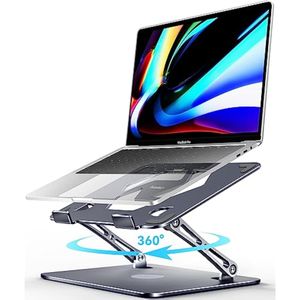 ivoler Soporte ajustable para laptop con base giratoria de 360°, soporte ergonómico para computadora