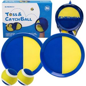 EVERICH TOY Beach Toys Outdoor Games for Kids Ages 3-10-Yard Lawn Games Ball Catch Games Paddle