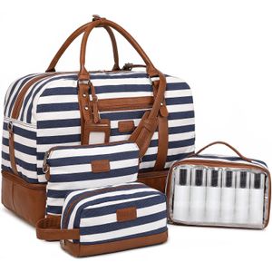 Wogarl 4PCS Weekender Bags for Women Large Overnight Bag Weekend Travel Duffel Bag Carry on Shoulder