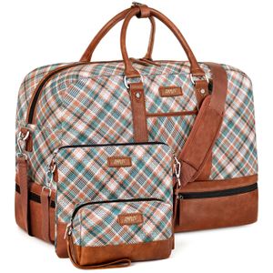 Bolsa de viaje de lona grande para mujer, bolsa de viaje de lona con compartimento para zapatos de