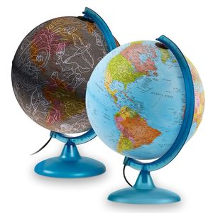Waypoint Geographic Safari Explorer Animals Globe, World Globe, globo de escritorio iluminado con