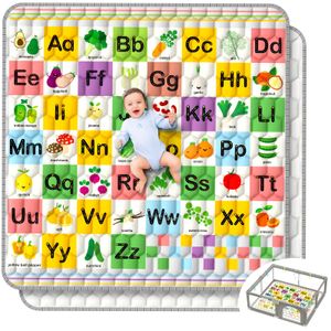 Gimars XL libre de BPA 0.6 pulgadas reversible plegable Baby Play Mat impermeable piso de espuma