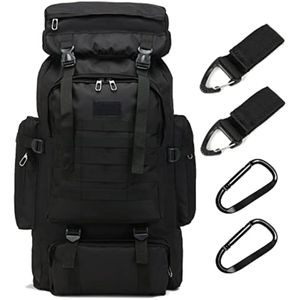 Ziliyy - Mochila táctica militar impermeable de gran capacidad para hombres y mujeres, Negro, XL,