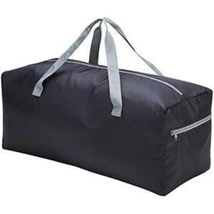 Bolsa de lona plegable de 30 pulgadas / 75 L ligera con resistente al agua para viajes, Negro, 75L