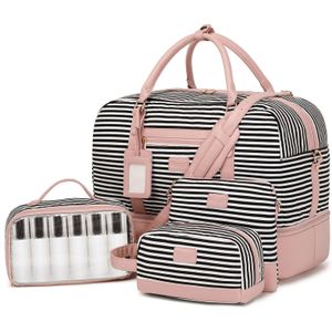 Wogarl 4PCS Weekender Bags for Women Large Overnight Bag Weekend Travel Duffel Bag Carry on Shoulder