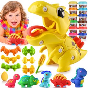 Juego de herramientas de dinosaurio para niños pequeños, juego de creaciones de cocina y juego de