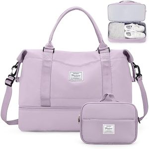 Bolsas de fin de semana para mujer, bolsa de viaje para artículos personales con compartimento para