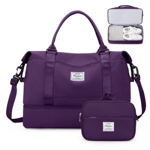 Bolsas de fin de semana para mujer, bolsa de viaje para artículos personales con compartimento para