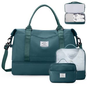 Bolsas de fin de semana para mujer, bolsa de viaje para artículos personales con compartimento para