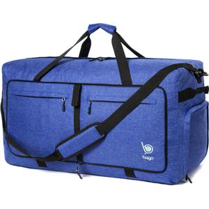 Bago - Bolsa de viaje para hombre y mujer, ligera, plegable, bolsa de lona para equipaje de 60 l, 80