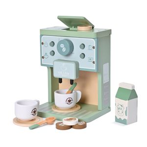 MONT PLEASANT Juguetes de madera para niños pequeños, accesorios de cocina, cafetera, máquina de