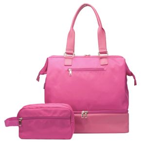 MINKARS Bolsa de fin de semana con compartimento para zapatos, funda para portátil, puerto de carga