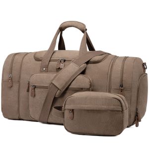 Sucipi - Bolsa de viaje de lona con compartimento para zapatos, bolsa de transporte para aviones con